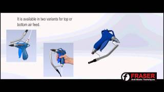 4125  Powerful Ionised Air Gun for neutralising static electricity removing dust and contaminants [upl. by Fowkes]