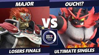 DD 15 Revival LOSERS FINALS  Major Ganondorf Vs Ouch Incineroar Smash Ultimate  SSBU [upl. by Nudd]