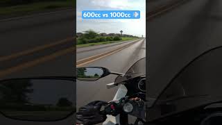 600cc vs 1000cc motorcycle 1000cc 600cc flyby fast sportbike gsxr cbr pov gopro exhaust [upl. by Anthia]