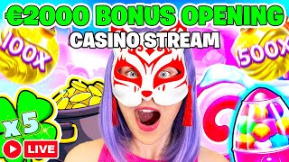 SLOTS LIVE  €2000 Bonus Opening CASINO STREAM with MaybeWife [upl. by Bridget507]