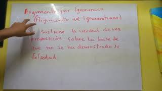 Argumento por Ignorancia o Argumento ad Ignorantiam [upl. by Wilmette]