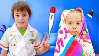 What to Do When You’re Sick – Kids Stories with Anabella and Bogdan Show [upl. by Ahsiuqel]