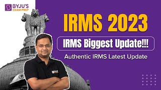 All About IRMS Recruitment 2023  IRMS 2023 Biggest Official Update  IRMS Notification 2023 [upl. by Yduj]