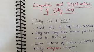 Elongation and DeSaturation of Fatty acids [upl. by Trula68]