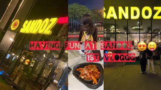 1st vlog  visiting sandoz restaurant 😍 [upl. by Dymphia868]