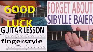 FORGET ABOUT SIBYLLE BAIER fingerstyle GUITAR LESSON [upl. by Sussman]