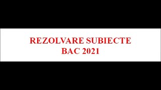 Rezolvare Subiecte BAC BIOLOGIE 2021 [upl. by Sinnoda]