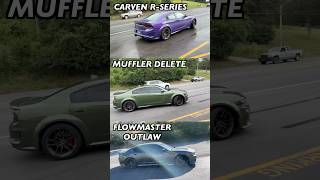 Dodge Charger SRT Hellcat 62L V8 Carven RSeries Vs Flowmaster Outlaw Vs Muffler Delete [upl. by Enna34]