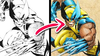 How to colour WOLVERINE in CLIP STUDIO PAINT [upl. by Trauts]