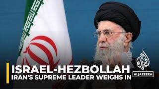 Iran’s Khamenei says ‘Palestinian resistance Hezbollah will prevail’ [upl. by Ecinad]