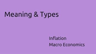 Meaning amp Types of Inflation  Inflation  CA CPT  CS amp CMA Foundation  Class 11  Class 12 [upl. by Elamef]