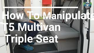 How to manipulate the T5 Multivan Triple Seat [upl. by Atinyl935]