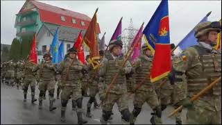 Repetiție la Bistrița pentru parada militară din 1 Decembrie [upl. by Airotna]