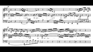 Deposuit potentes Magnificat  JS Bach Score Animation [upl. by Nairehs]