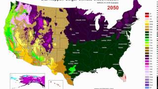 US KoppenGeiger climate classification 2000  2100 MIROCH A1B Scenario [upl. by Burnight]