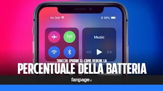 Lunico modo di vedere la percentuale della batteria in iPhone X [upl. by Adnilre]