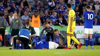 Leicester Citys Wesley Fofanas Preseason Injury vs Villarreal 482021 [upl. by Ahtennek540]