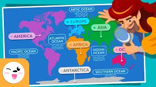 CONTINENTS and OCEANS for Kids  Compilation  How many continents and oceans are there [upl. by Aimee]