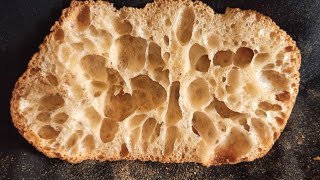 Pane ciabatta semplice e veloce impasto a mano [upl. by Breena]