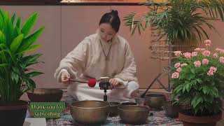 Deep Sleep Meditation with Tibetan BowlsSingingBowls [upl. by Maxi]