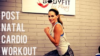 20 Minute Postnatal Cardio Workout For After Pregnancy [upl. by Nylirej]