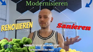 ACHTUNG Unterschied Renovierung  Sanierung  Modernisierung 👀  by Malermeister Max Thiede [upl. by Annairba]