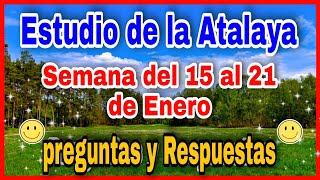 ✅ Estudio de la Atalaya de esta semana del 15 al 21 de Enero  El amor Un Vínculo Divino con Dios [upl. by Madeline]