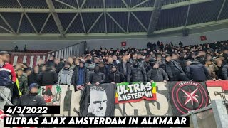 ULTRAS AJAX AMSTERDAM IN ALKMAAR  AZ Alkmaar vs Ajax Amsterdam 432022 [upl. by Enilekaj]