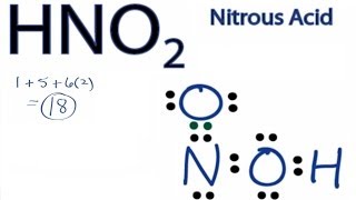 HNO2 Lewis Structure How to Draw the Lewis Structure for Nitrous Acid [upl. by Yajet]