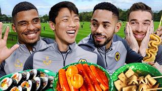 Wolves Players try Korean Street Food for the first time Ft Hwang Hee Chan [upl. by Suedama426]