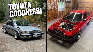 ae86 gets new parts and cressidas get new transmissions [upl. by Virgilia595]