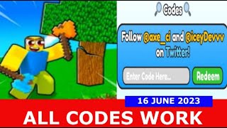 ALL CODES WORK Tree Chop Simulator ROBLOX  June 16 2023 [upl. by Alleda569]