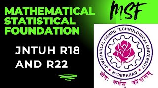 MSF  JNTUH  Introduction  R18 amp R 22  jntuh jntuhyderabad maths msf msfjntuh mathsvideos [upl. by Karita]