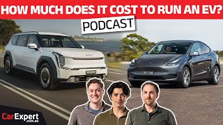 How much does it cost to run an EV Tyres Insurance Servicing RESALE  The CarExpert Podcast [upl. by Edholm]