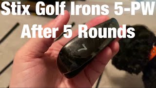 Stix Golf Irons 5PW After 5 Rounds Wear and tear review [upl. by Lissie15]