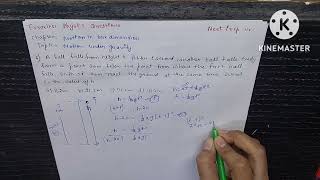 errorless physics questionsa ball falls from height h after 1sec another ball falls freely from a [upl. by Wiener]