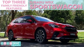 2023 Subaru WRX Sportswagon – Three FamilyFriendly Features BabyDrive [upl. by Borman]