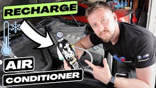 How to recharge Air Conditioner AC in your BMW  2011 BMW X5 E70 AC Recharge [upl. by Kubis]