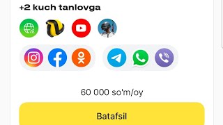 Beeline Uzbekistan ilovasi yangilandi Multi kuch tarifda Kuchni Yoqish VA 50 gb yutubga 100GB olish [upl. by Ferdy]