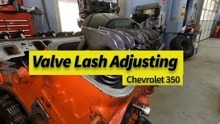 Valve Lash Adjusting Chevy 350 [upl. by Nyrhtac691]