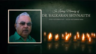 The Funeral of the late Dr Balkaran Shivnauth [upl. by Hanonew]