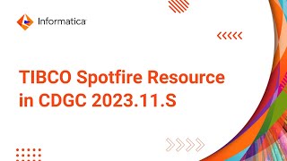 TIBCO Spotfire Resource in CDGC 202311S [upl. by Taimi]