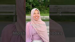 NonMuslims react to wearing hijab Urban Modesty ♥️🧕🏽 shortvideo status islam youtubeshorts [upl. by Delwin]