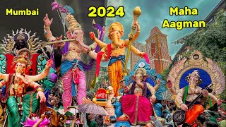 Mumbai Ganpati MahaAagman 2024Kalachauki Cha Ganpati Aagman 2024Khetwadi Cha Maurya 2024 [upl. by Medina741]