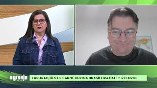 EXPORTAÇÕES DE CARNE BOVINA BRASILEIRA BATE RECORD [upl. by Neelcaj]