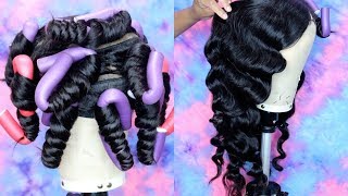 DRY Flexi Rod Set  BOMB Beach Waves  ft BeautyForeverHair [upl. by Arratoon914]