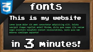 Learn CSS fonts in 3 minutes 🆒 [upl. by Attenad444]