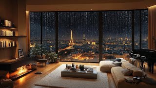 Rainy Night Jazz in Paris  Saxophone Melodies Amidst City Lights [upl. by Jenne]