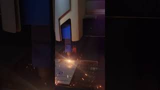 Laser cutting 10quot channel and engraving for part locations [upl. by Malha]