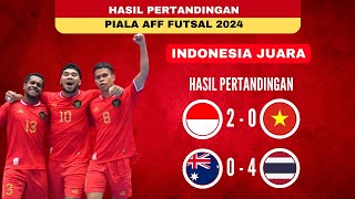 Hasil Piala AFF Futsal 2024  Indonesia vs Vietnam  Bagan Final Piala AFF Futsal 2024 Terbaru [upl. by Luapnoj]